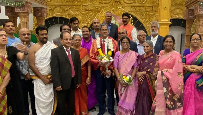 న్యూజెర్సీ సాయిదత్త పీఠాన్ని సందర్శించిన భారత ప్రధాన న్యాయమూర్తి ఎన్.వి.రమణ