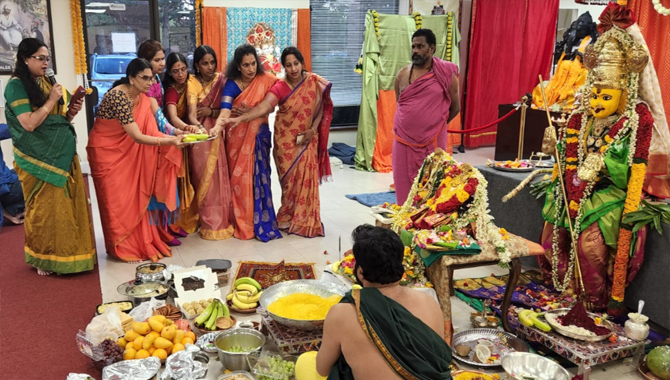 Durgamma Pujalu at Shirdi Sai Mandir in Chicago