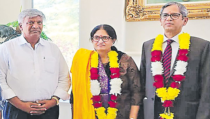 శాన్ ఫ్రాన్సిస్కో లో జస్టిస్ ఎన్.వి.రమణకు ఘనస్వాగతం