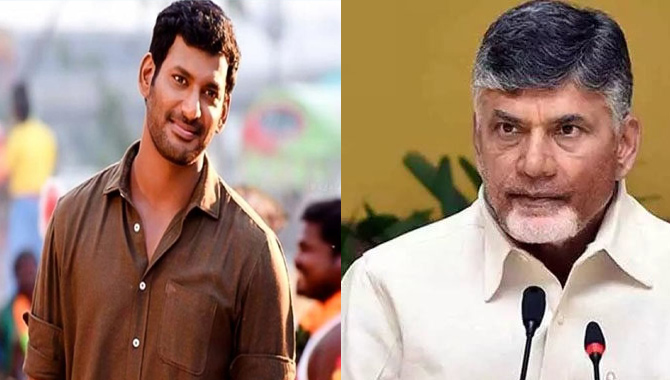 చంద్రబాబుపై హీరో విశాల్  పోటీ ?