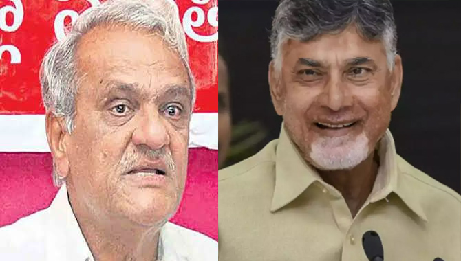 సీపీఐ నేత  నారాయణను కలిసిన చంద్రబాబు