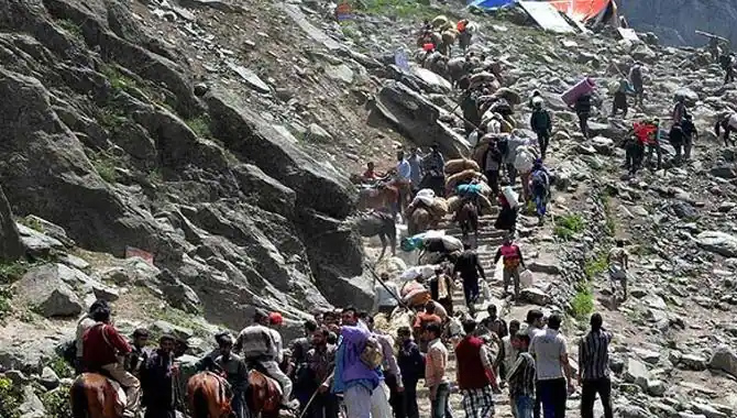 అమర్‌నాథ్‌ యాత్రకు మళ్లీ  బ్రేక్