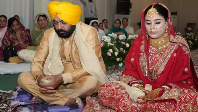 ఘనంగా పంజాబ్ సీఎం  భగవత్‌మాన్‌ పెళ్లి