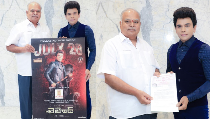 జూలై 28న ‘ది లెజెండ్’ చిత్రాన్ని తెలుగు రాష్ట్రాల్లో విడుదల చేస్తున్న నిర్మాత ఎన్ వి ఎస్ ప్రసాద్