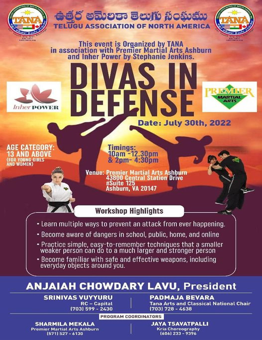 Divas in Defense Workshop on July 30