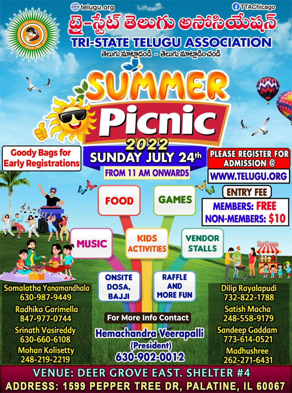 TTA Summer Picnic on 24th July 2022