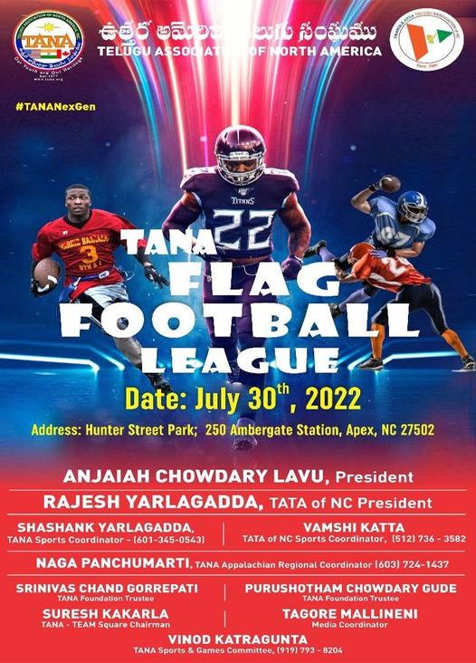 TANA Flag Football League on July 30