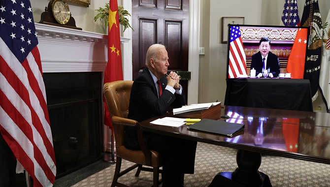 జో బైడెన్ – జిన్‌పింగ్‌ మధ్య చర్చలు