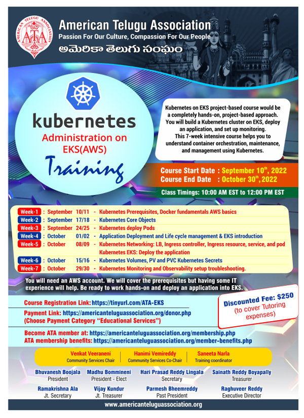 ATA kubernetes Administration on Elastic Kubernetes Service Training