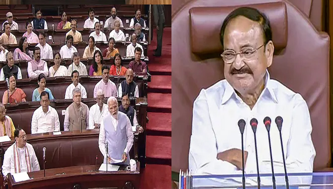 రాజ్యసభలో వెంకయ్య నాయుడికి వీడ్కోలు