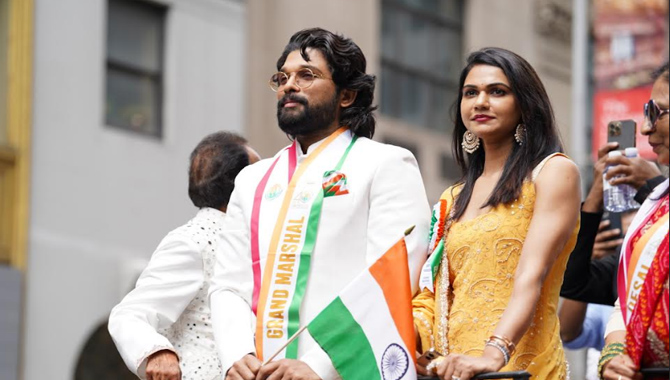 ఇండియా డే పెరేడ్ న్యూయార్క్ 2022 కి గ్రాండ్ మార్షల్ హోదాలో…  భారతదేశానికి ప్రాతినిధ్యం వహించిన అల్లు అర్జున్