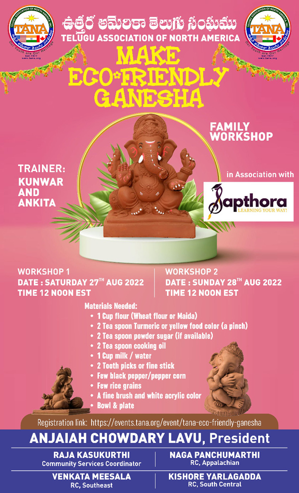 TANA Workshop for Make Eco-Friendly Ganesha