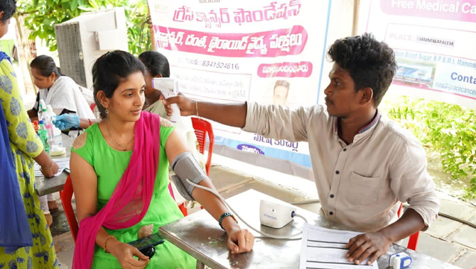 TANA Foundation Cancer Screening and Awareness Camp in Jammulapalem