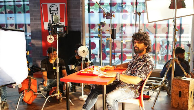 Behind The Scenes at Superstar Allu Arjun’s Recent AD Film Shoot with KFC
