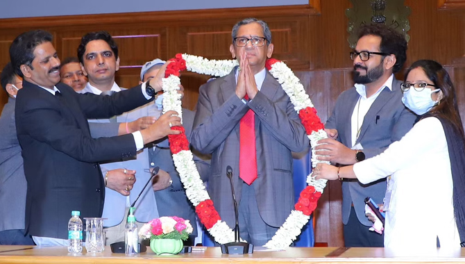 జస్టిస్ ఎన్వీ రమణ పదవీ విరమణ