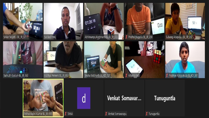 TANA Balotsavam Rubik’s Competitions