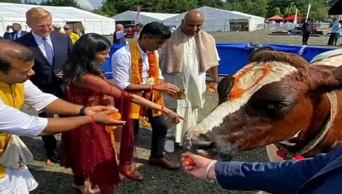 భారతీయ సంస్కృతిని చాటిన రిషి సునాక్