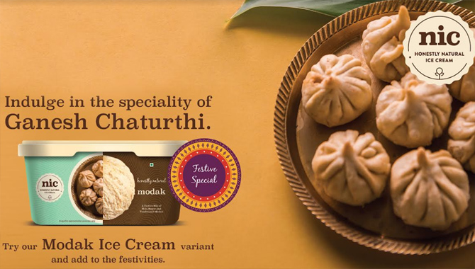 Celebrate Ganesh Chaturthi In Style With Modak Ice Cream By Nic Honestly Natural Ice Cream 