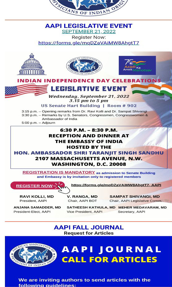 Media Invite to Attend AAPI’s India Day in Washington DC
