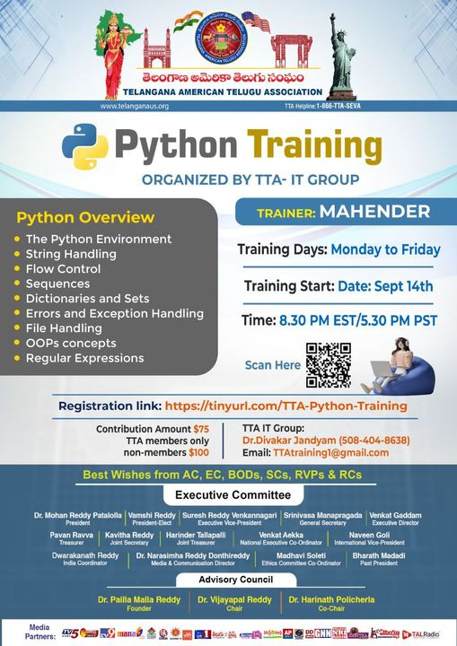 TTA- IT Group is bringing Python Training on Sept 14