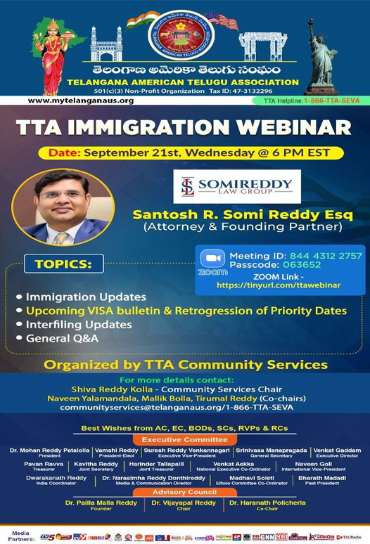 TTA  Immigration Webinar on Sept 21