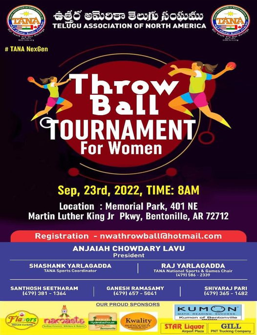 TANA Throwball Tournament for Women on September 23