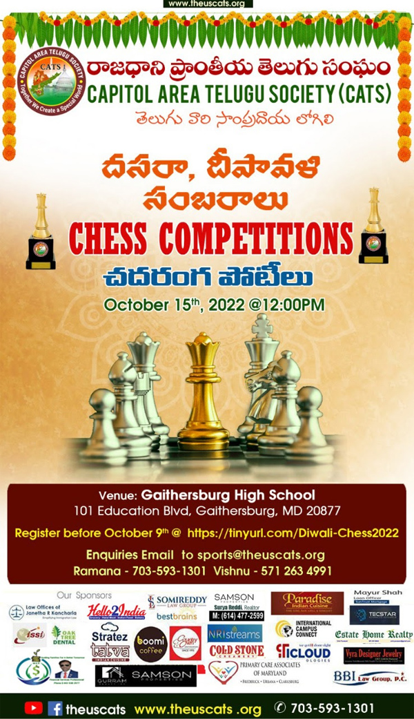 CATS Chess Competitions on Oct 15
