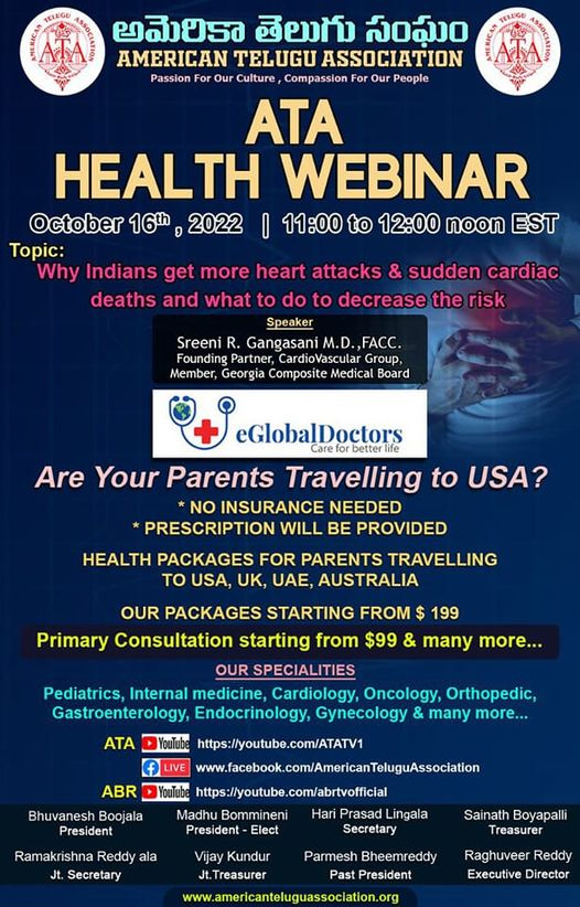 ATA Health Webinar on October 16