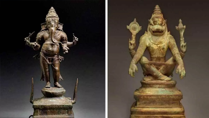 50 ఏళ్ల క్రితం చోరికీ గురైన విగ్రహాలు.. అమెరికాలో గుర్తింపు