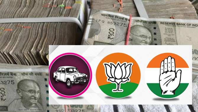 తగ్గేదేలే అంటున్న పార్టీలు..! మునుగోడులో ‘నోట్ల’ పండగ..!!