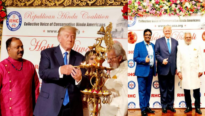 డొనాల్డ్‌ ట్రంప్‌ ఇంట్లో దీపావళి వేడుకలు… హాజరైన సతీష్‌ వేమన, జగదీశ్‌ ప్రభల