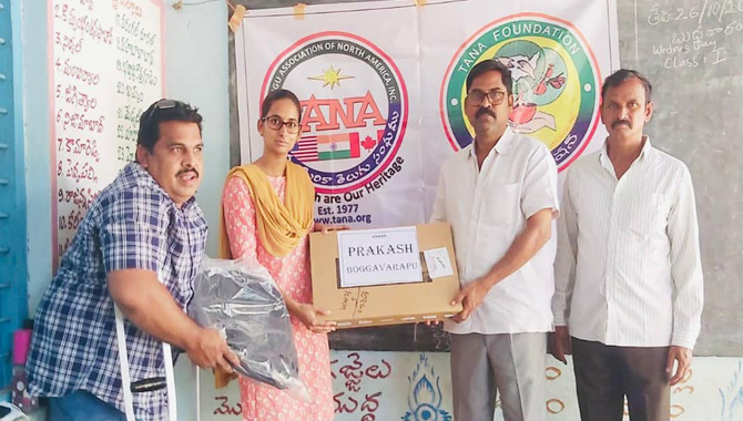 తానా ఫౌండేషన్ ద్వారా మెడికల్ విద్యార్దిని శ్రావణి కి లాప్ ట్యాప్ వితరణ