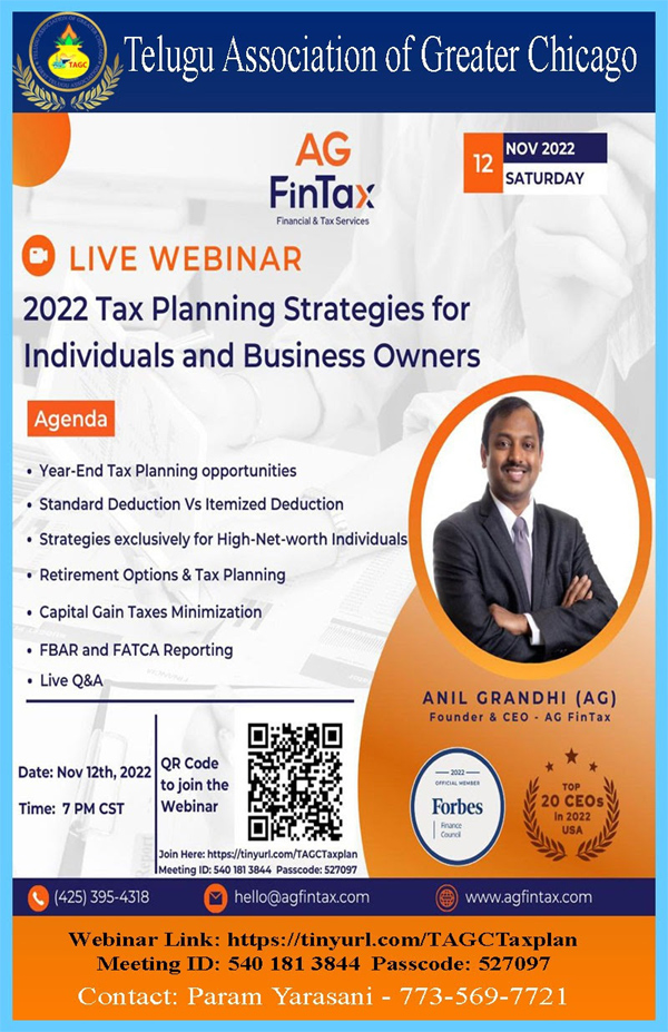 TAGC Tax Webinar on 12 Nov 2022