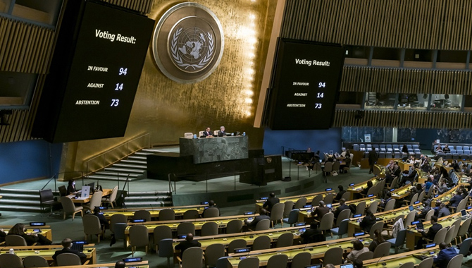 రష్యా చర్యల్ని తప్పుపట్టిన ఐక్యరాజ్య సమితి రష్యా చర్యల్ని తప్పుపట్టిన ఐక్యరాజ్య సమితి