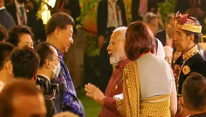 జీ20 సదస్సు సందర్భంగా..  జిన్‌పింగ్‌ తో మోదీ మాటమంతీ