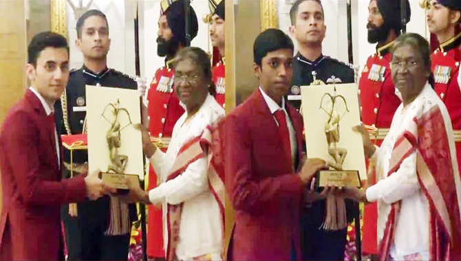 రాష్ట్రపతి భవన్‌లో ఘనంగా అర్జున అవార్డుల ప్రదానం