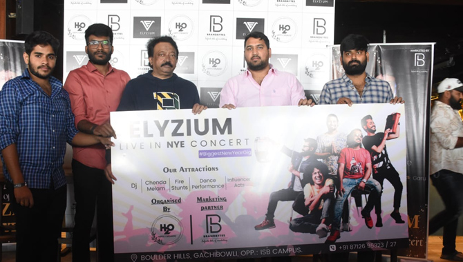 బిగ్గెస్ట్ న్యూ ఇయర్ “ఎలిజియం లైవ్ ఇన్ NYE కన్సర్ట్” ఈవెంట్ పోస్టర్ ను విడుదల చేసిన రామ్ గోపాల్ వర్మ