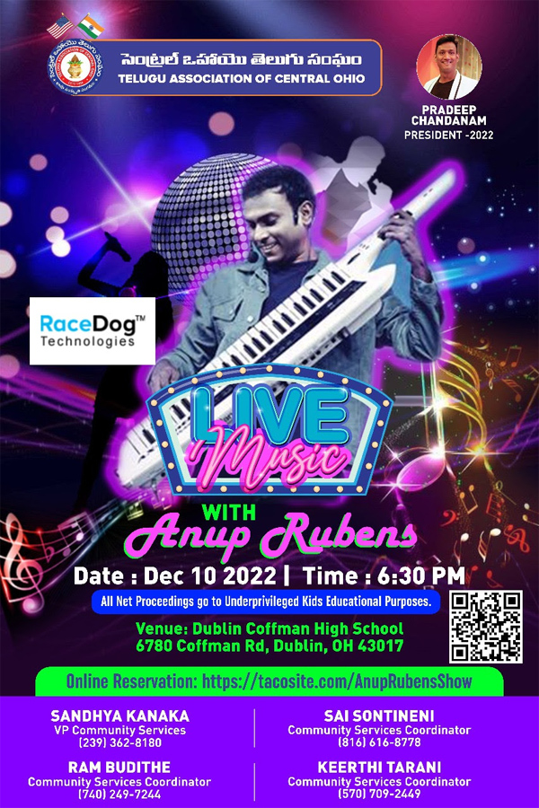 TACO Yuvakeratam & Anup Rubens Live Music