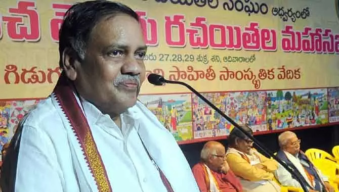 విజయవాడలో ప్రపంచ తెలుగు రచయితల మహాసభలు : మండలి బుద్ధ ప్రసాద్