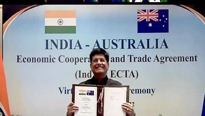 భారత్ – ఆస్ట్రేలియా మధ్య వాణిజ్య ఒప్పందం… నేటి నుంచి భారత్ – ఆస్ట్రేలియా మధ్య వాణిజ్య ఒప్పందం… నేటి నుంచి