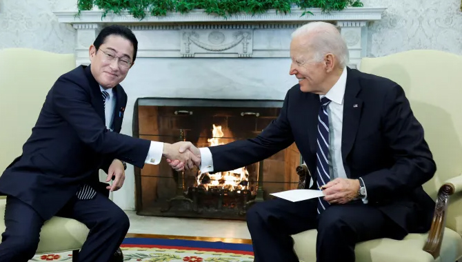 అమెరికా, జపాన్ సంయుక్త  ప్రకటన.. భారత్ తో కలిసి