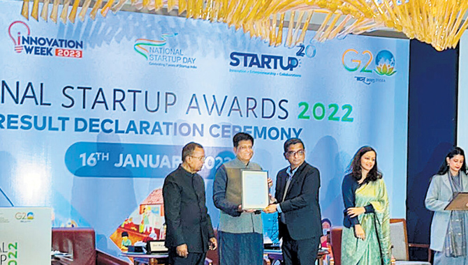 టీహబ్ కు జాతీయ పురస్కారం