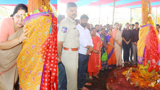 వనదేవతలను దర్శించుకున్న మంత్రి సత్యవతి రాథోడ్