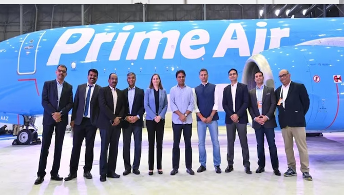 అమెజాన్ ఎయిర్ కార్గో సేవలు ప్రారంభించిన మంత్రి కేటీఆర్ అమెజాన్ ఎయిర్ కార్గో సేవలు ప్రారంభించిన మంత్రి కేటీఆర్