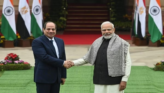 ఈజిప్టు అధ్యక్షుడితో ప్రధాని మోదీ భేటీ