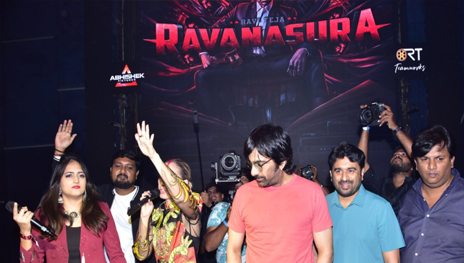 రవితేజ, సుధీర్ వర్మ, ఆర్ టి  టీమ్ వర్క్స్, అభిషేక్ పిక్చర్స్ ‘రావణాసుర’ థీమ్ సాంగ్ 