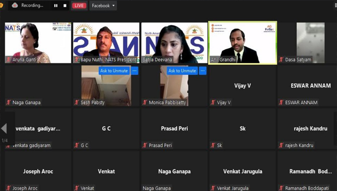 ఆదాయపుపన్ను పై అవగాహనకు నాట్స్ వెబినార్