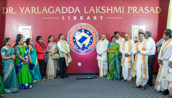 Inauguration of University of SiliconAndhra Library in Milpitas