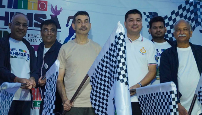 More than 3000 participated in JITO Ahimsa Run that was flagged off by Jayesh Ranjan &  Sanjay Jain