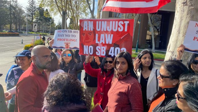 కుల వివక్షపై బిల్లుకు వ్యతిరేకంగా ఇండో అమెరికన్ ల నిరసన